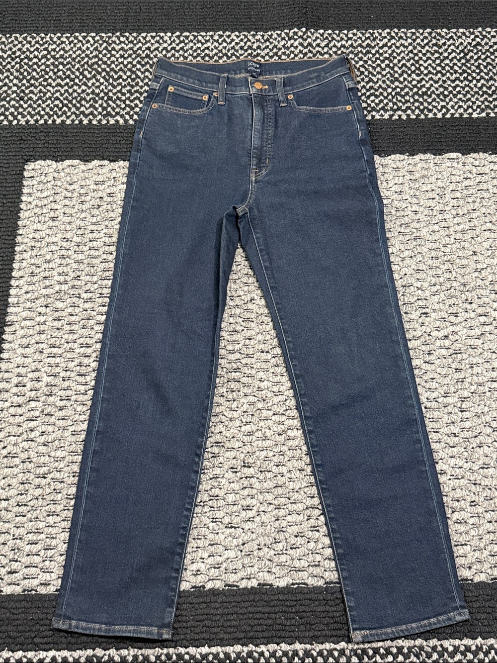 J.Crew Stovepipe High Rise Straight Leg Jeans Womens Sz 27 Stretch Denim Classic
